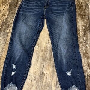 KanCan Dark Blue Distressed Boyfriend Jeans